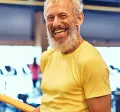 Older man at the gym