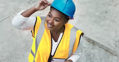 Women on building site